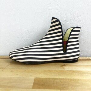 Tory Burch‎ Claire McCardell Striped Slip On Textile Boot Size 5.5 Unique Retro